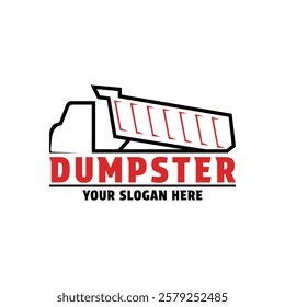 dump truck logo design concept creative idea modern and elegant