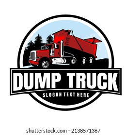 dump truck logo design icon vector	