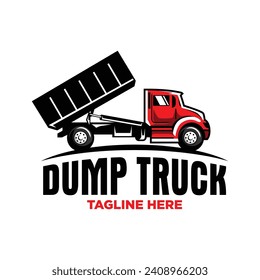 Dump Truck Logo Design. Simple and Modern. Vector illustration