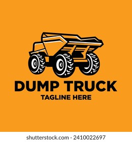 Dump Truck Logo Design. Simple and Modern. Vector illustration
