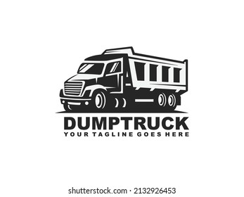 Dump truck logo design vector