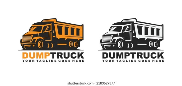 Vector de diseño de logotipo de camión de descarga