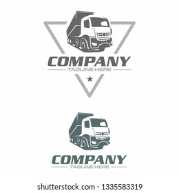 dump truck logo emblem black and white