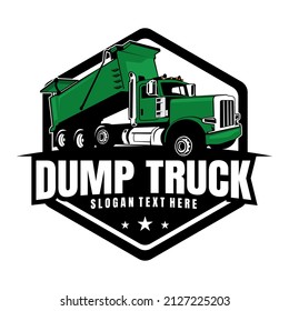 
Dump Truck logo icon design emblem illustration vector