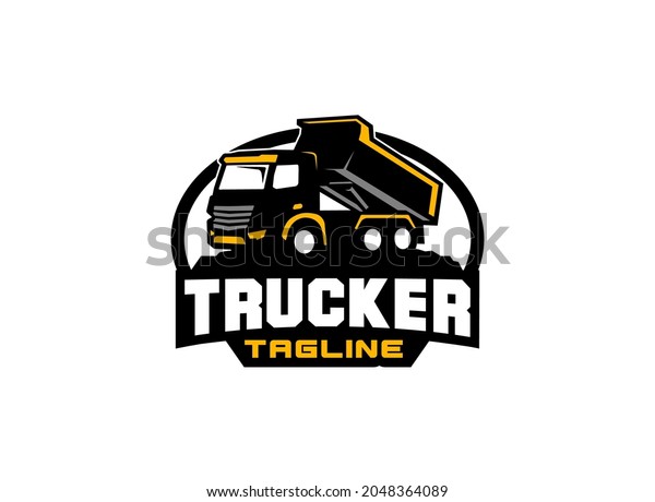 Dump Truck Logo Vector Construction Company Stock Vector (Royalty Free ...