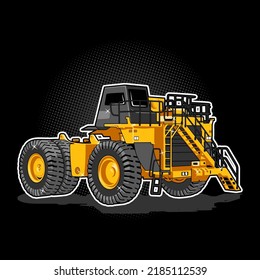 Dump Truck Machine Construction Building Equipment Vector