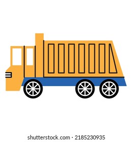 dump truck mean transport icon