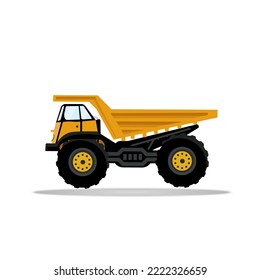 Dump Truck for mining, construction and industry   Vector illustration