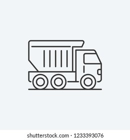 Dump Truck Modern Simple UI Vector Icon