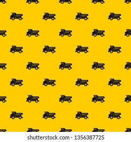 Dump truck pattern seamless vector repeat geometric yellow for any design