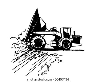 Dump Truck - Retro Clip Art