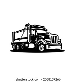 Dump Truck Side View Silhouette Vector Stock Vector (Royalty Free ...