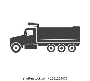 Dump Truck Sign Symbol Icon Vector Illustration