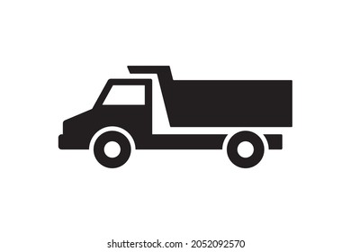 dump truck silhouette vector icon for websites