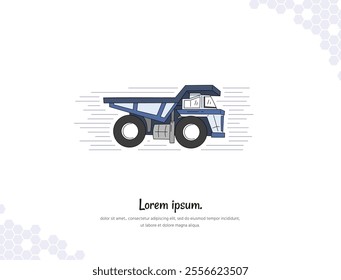 Dump Truck simple doodle flat vector art for wall decoration landscape. vector illustration. collection of transportation or vehicle cartoon illustrations. for room decoration, events, wall decor, etc