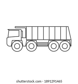 Dump Truck Simple Drawing Vector Illustration Stock Vector (Royalty ...