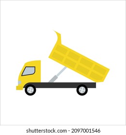 icono simple de volcar camión. Ilustración vectorial simple sobre fondo blanco.