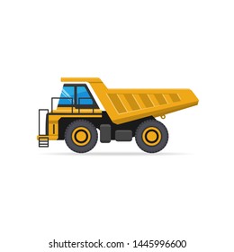 dump truck, symbol - Vector. isolated on white background illustration