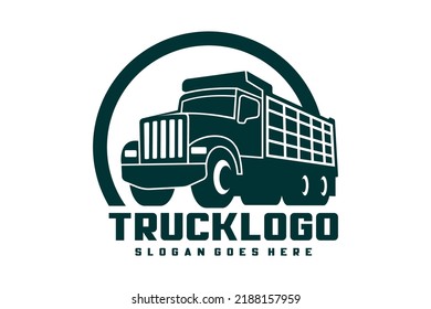 Dump truck, Tipper truck silhouette vector black and white isolated