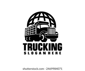 Dump truck tipper truck silhouette vector illustration Best for truck and freight related industry