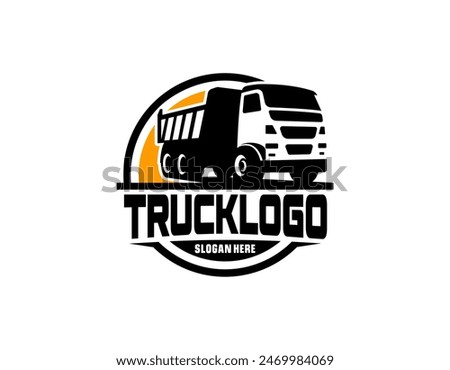Dump truck tipper truck silhouette vector illustration Best for truck and freight related industry