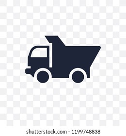 Dump truck transparent icon. Dump truck symbol design from Construction collection. Simple element vector illustration on transparent background.
