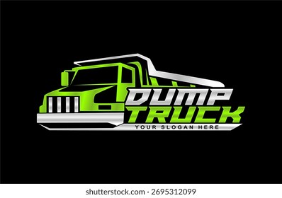 Vehículos del equipo del cargador del símbolo de la Ilustración vectorial del transporte del camión volquete