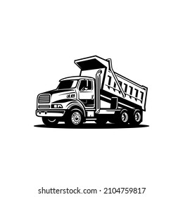 Dump Truck. Trucking Premium Logo Vector