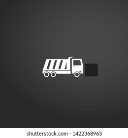 Dump Truck Variant Side View vector icon. Dump Truck Variant Side View concept stroke symbol design. Thin graphic elements vector illustration, outline pattern for your web site design, logo, UI.