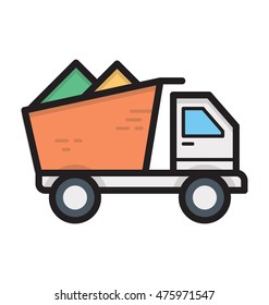 Dump Truck Vector Icon