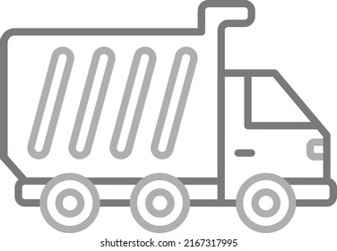 Dump Truck Vektorsymbol. Kann für Druck-, Mobil- und Web-Anwendungen verwendet werden.