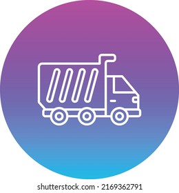 Dump Truck vector icon. Can be used for printing, mobile and web applications.