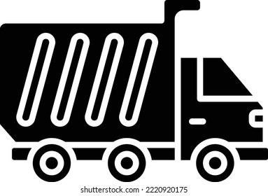 Dump Truck Vektorsymbol. Kann für Druck-, Mobil- und Web-Anwendungen verwendet werden.