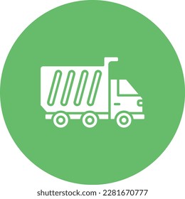Dump Truck vector icon. Can be used for printing, mobile and web applications.