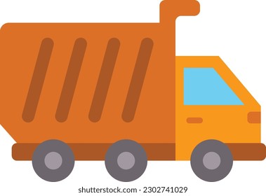 Dump Truck vector icon. Can be used for printing, mobile and web applications.