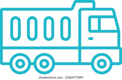 Dump Truck vector icon. Can be used for printing, mobile and web applications.
