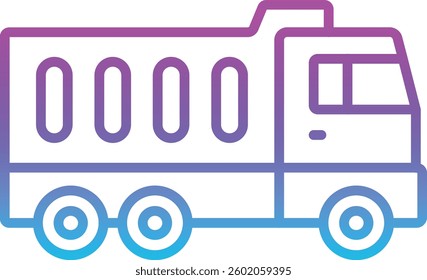 Dump Truck vector icon. Can be used for printing, mobile and web applications.