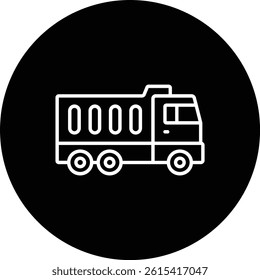 Dump Truck vector icon. Can be used for printing, mobile and web applications.