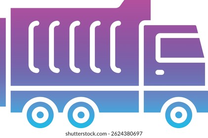 Icono de Vector de camión volcado. Se puede utilizar para aplicaciones de impresión, móviles y de Web.