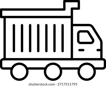 Icono de Vector de camión volcado. Se puede utilizar para aplicaciones de impresión, móviles y de Web.