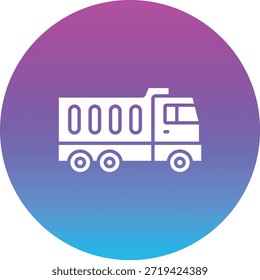 Icono de Vector de camión volcado. Se puede utilizar para aplicaciones de impresión, móviles y de Web.