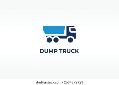 DUMP TRUCK vector, icon or logo sign isolated symbol illustration
