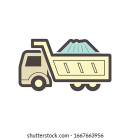 Coche y pila de tierra dentro del diseño de iconos vectoriales.