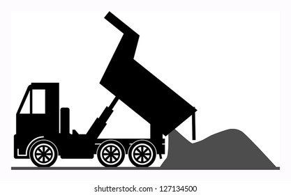 Dump Truck, Vector Illustration