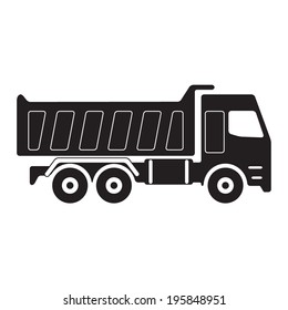 Dump truck. Vector Illustration. 