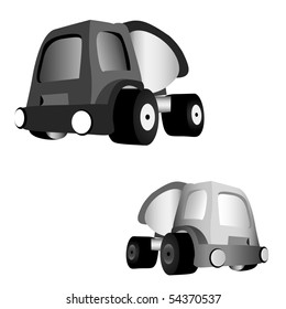 Dump truck. Vector illustration
