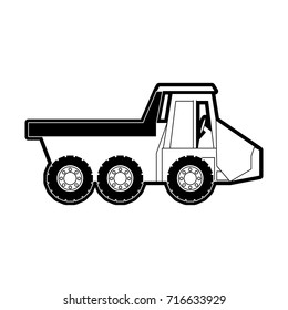 dump truck  vector illustration