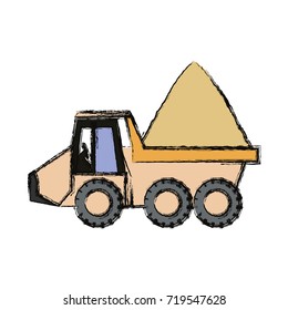 dump truck vector  illustration