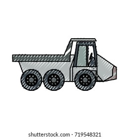 dump truck vector  illustration