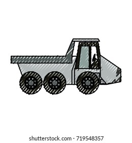 dump truck vector  illustration